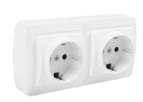 SOLERA MUR66U - BASE FIJA DOBLE COLOR BLANCO 16A