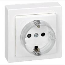  SIMON 73432-50 - B.SCHUKO MONOBLOC  BLANCA CON OBTURADOR