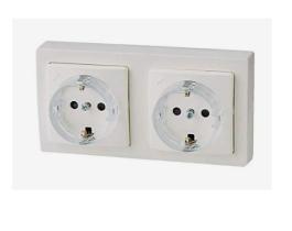  SIMON 73433-50 - BASE ENCHUFE SCHUKO DOBLE PRECABL