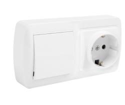 SOLERA MUR63U - BASE FIJA 2P+T 16A + CONMUTADOR/INTERRUPTOR