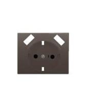BJC 18724-USB-CH - TAPA BASE ENCHUFE SEGURIDAD 2 USB CHOCOLATE IRIS