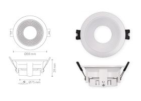 LDV 315BL -  EMPOTRABLE POLICARBONATO CONFORT FIJO 50MM BLANCO