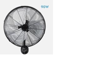 FABRILAMP 213161120 - VENTILADOR PARED ARRECIFE 90W NEGRO/PLATA 45D 3 VELOCIDADES