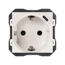  SIMON 20001432-190 - BASE DE ENCHUFE CON CARGADOR USB C BLANCO MATE