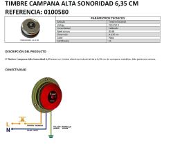 ELECTOBILSA 0100580 - TIMBRE CAMPANA ALTA SONORIDAD 6,35CM 220-250V 80DB PLATA