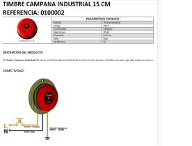 ELECTOBILSA 0100002 - TIMBRE CAMAPANA INDUSTRIAL 15 CM 230V 89DB ROJO