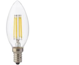 HOROZ ELECTRIC H310403 - LAMPARA VELA TRANSPARENTE E-14 6W 4200K