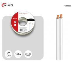  MOLGAR WIR9003 - CABLE ALTAVOZ EN CCA BLANCO 2X1MM BLANCO