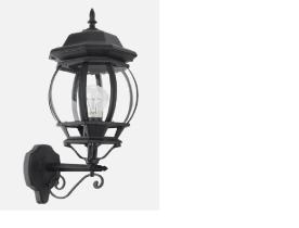 FABRILAMP 149561109 - APLIQUE EXTERIOR ALUMINIO CAELUM 1XE27 NEGRO IP44 54X19X28 C