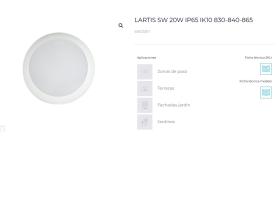 PRILUX 680387 - LARTIS 20W IP65 IK10 3CCT  830-840-865 ANTIVANDAL