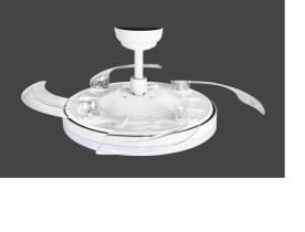 FILUX F9198 - VENTILADOR DE TECHO BLANCO ASPAS RETRACTILES LUZ CCT DIMABLE