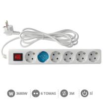GARSACO 000000023 - BASE MÚLTIPLE SERIE ESTÁNDAR 6T CON INTERRUPTOR (3X1.5MM) 3M