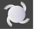 FILUX F9198 - VENTILADOR DE TECHO BLANCO ASPAS RETRACTILES LUZ CCT DIMABLE